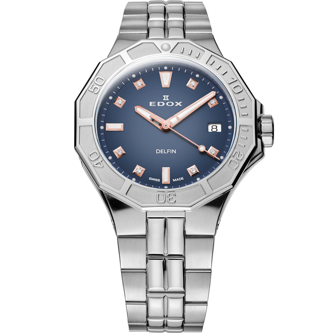 Edox Delfin Diver Date Lady - 53020 3M BUDDR