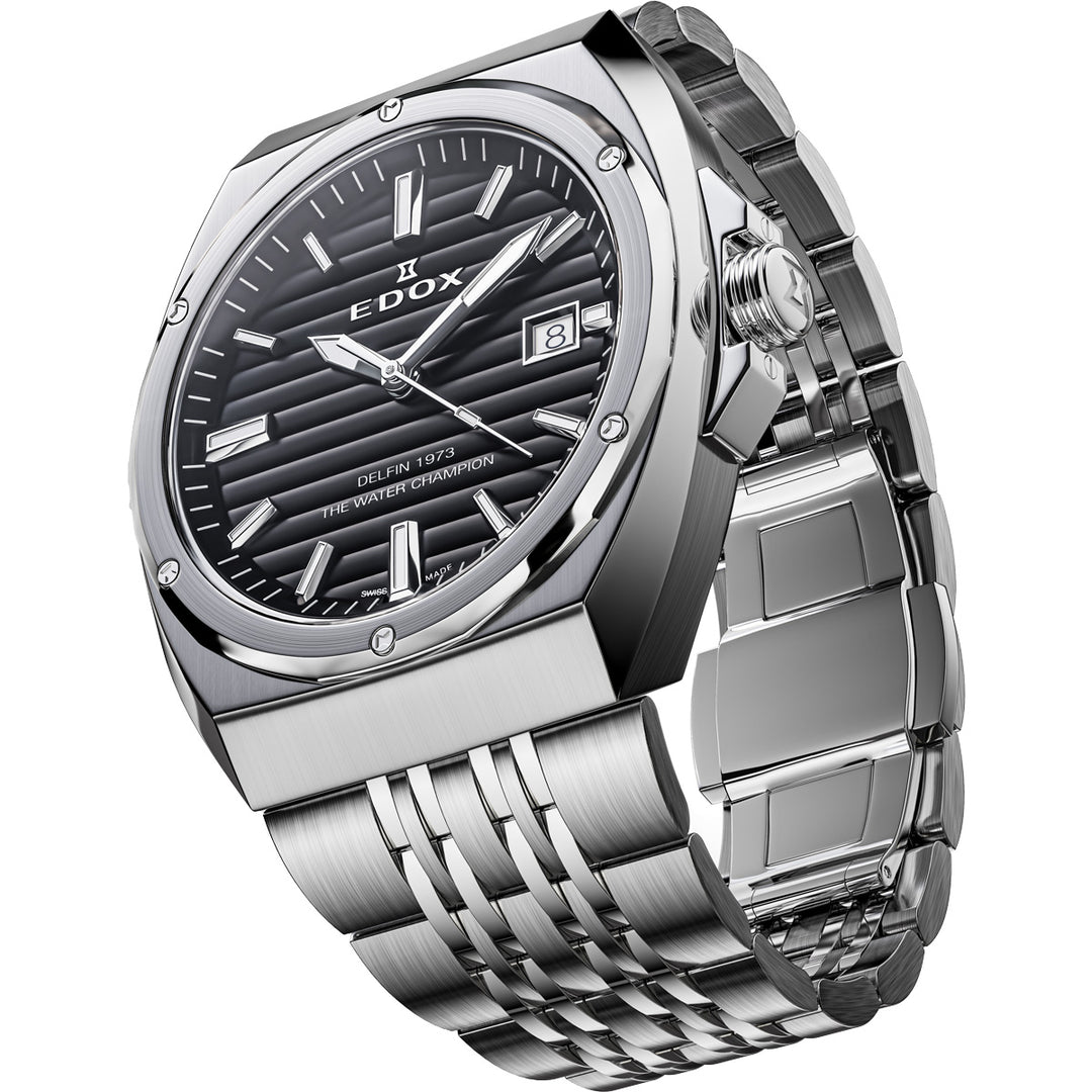 Edox Delfin 1973 Date Gents - 53032 3M NIN