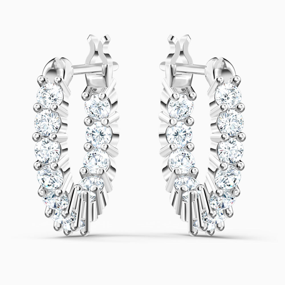 Swarovski Matrix Vittore Kreolen Rundschliff Weiss Rhodiniert - 5562126