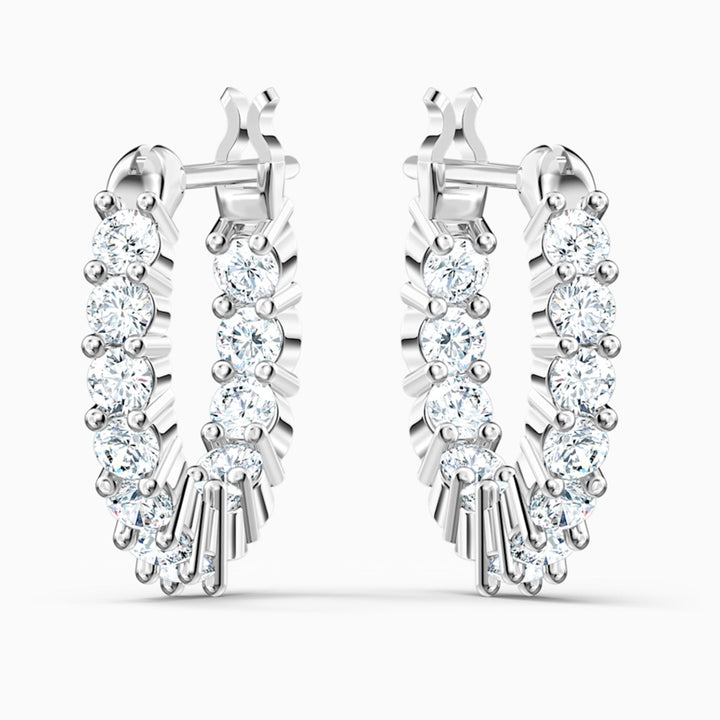 Swarovski Matrix Vittore Kreolen Rundschliff Weiss Rhodiniert - 5562126