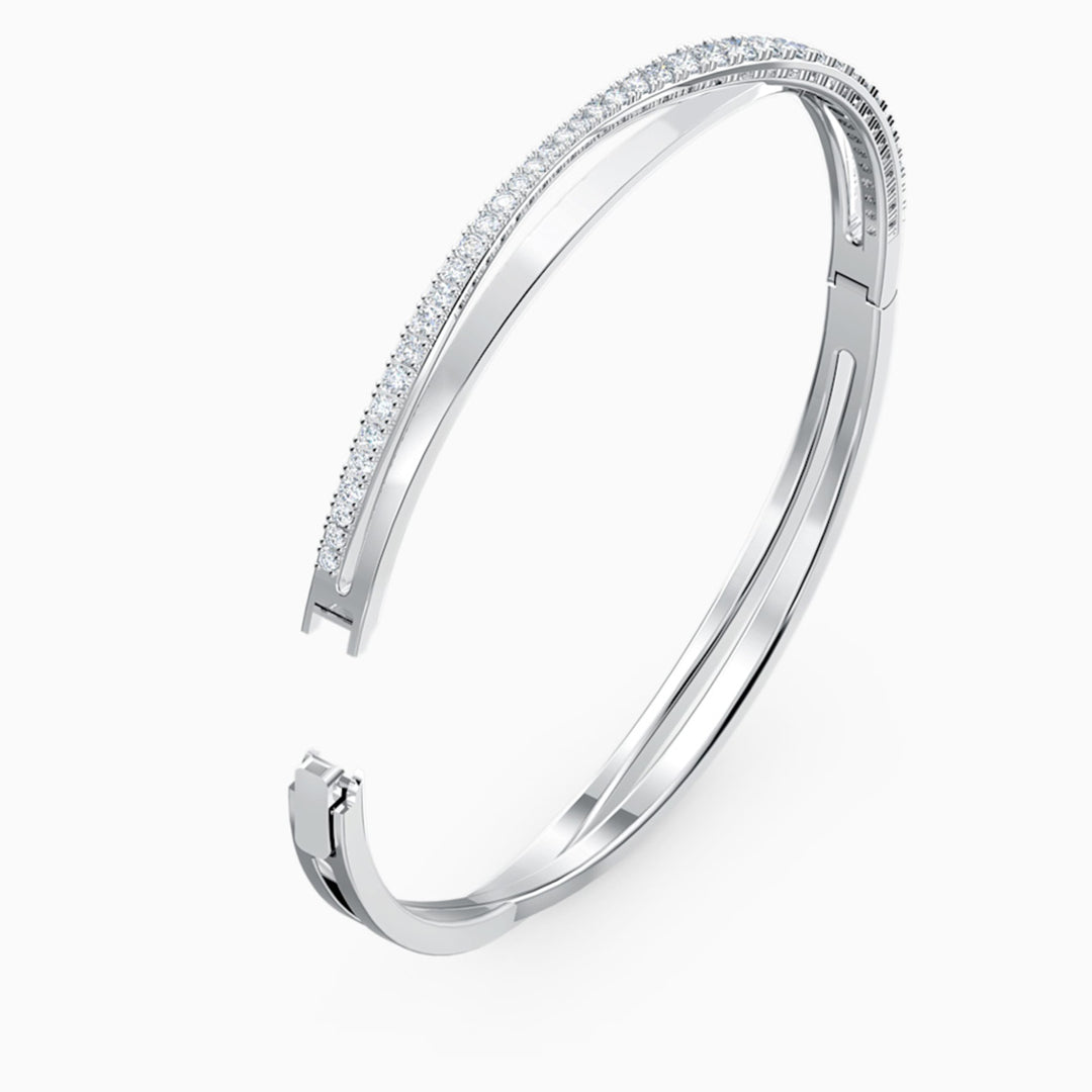 Swarovski Hyperbola Armreif Rundschliff Weiss Rhodiniert