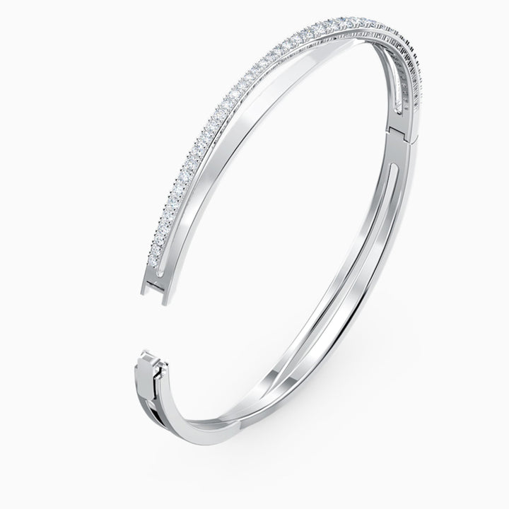 Swarovski Hyperbola Armreif Rundschliff Weiss Rhodiniert