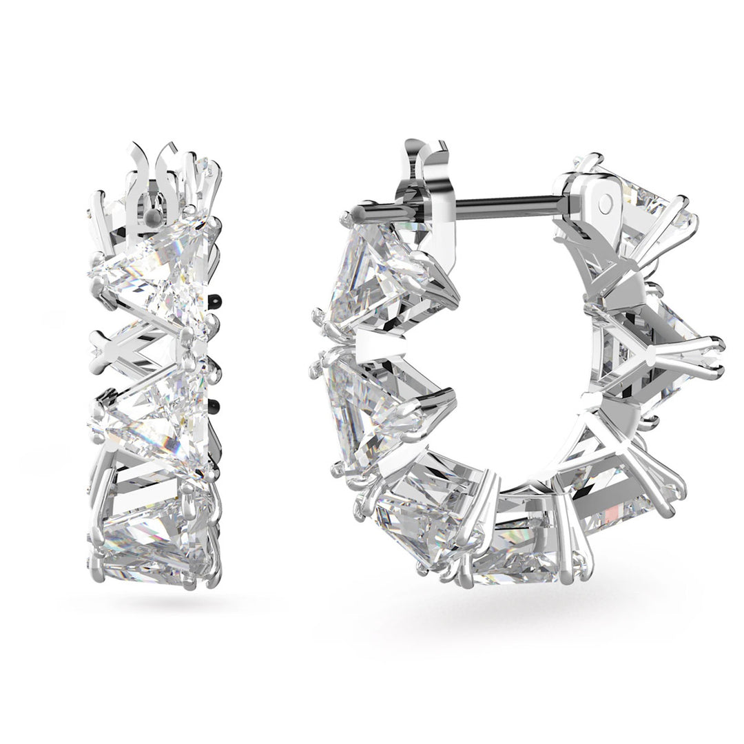 Swarovski Matrix Kreolen Weiss Rhodiniert - 5632467