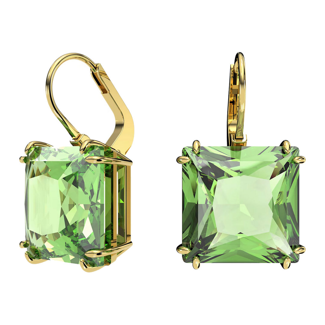 Swarovski Millenia Drop Ohrhänger Kissenschliff Grün Goldlegierungsschicht - 5636564