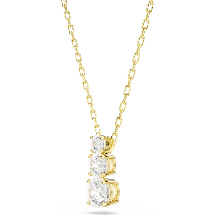 Swarovski Stilla Attract Halskette Rundschliff Weiss Goldlegierungsschicht - 5723298