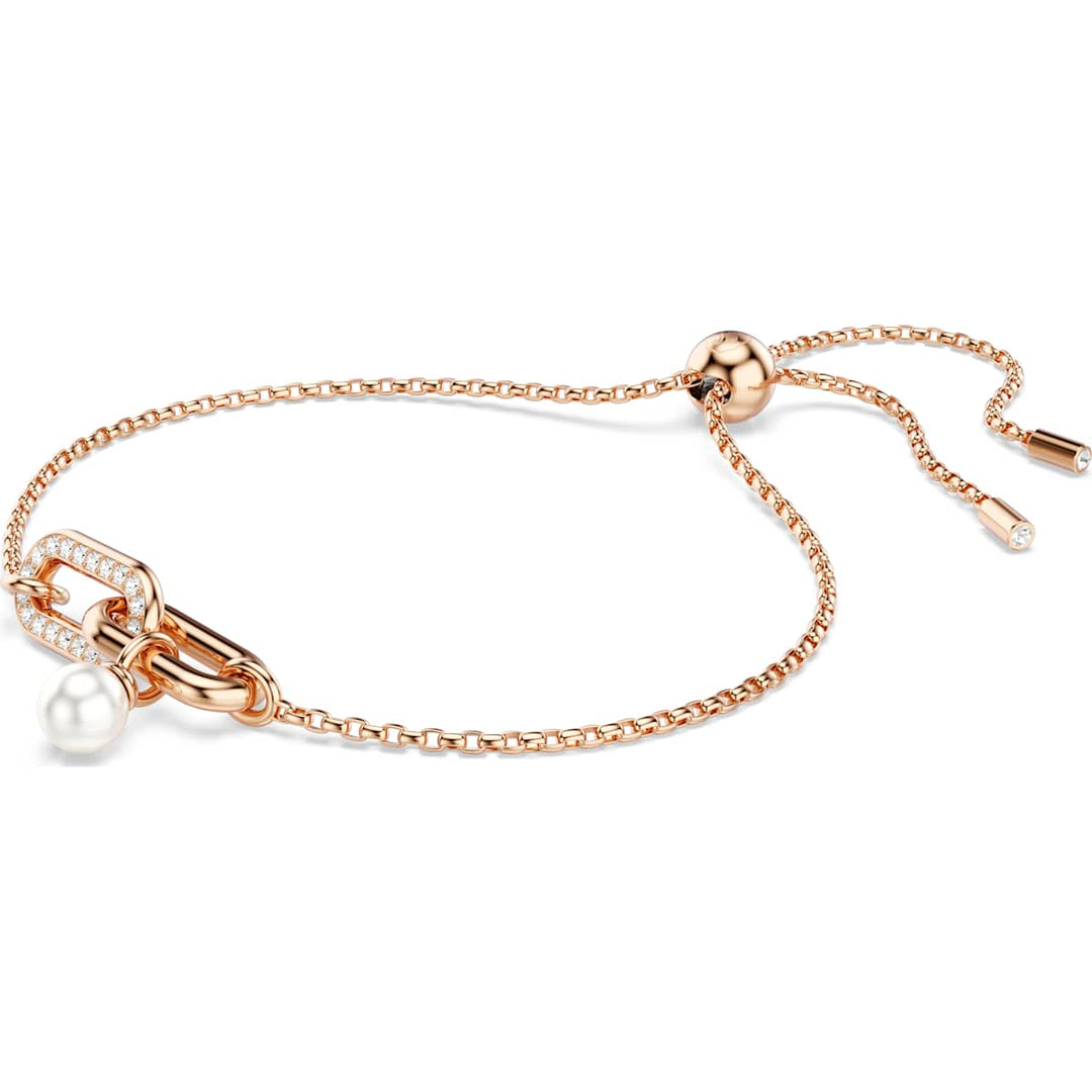 Swarovski Constella Armband Kristallperle Rundschliff Weiss Roségold Legierungsschicht - 5728588
