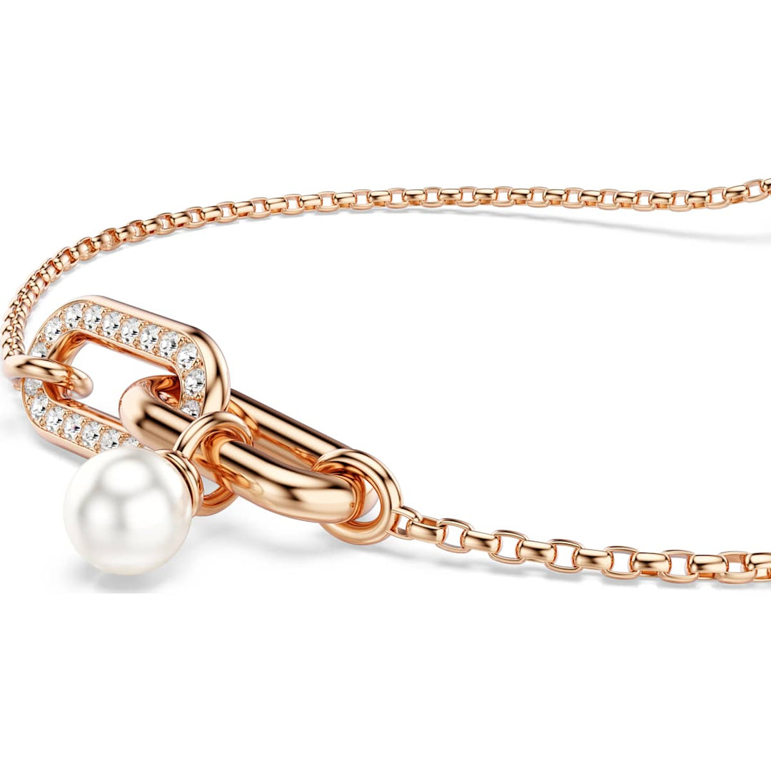 Swarovski Constella Armband Kristallperle Rundschliff Weiss Roségold Legierungsschicht - 5728588