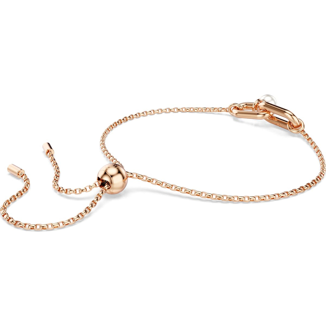 Swarovski Constella Armband Kristallperle Rundschliff Weiss Roségold Legierungsschicht - 5728588