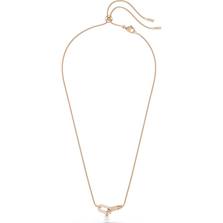 Swarovski Constella Halskette Kristallperle Rundschliff Weiss Roségold Legierungsschicht - 5728589