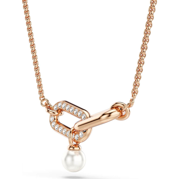 Swarovski Constella Halskette Kristallperle Rundschliff Weiss Roségold Legierungsschicht - 5728589