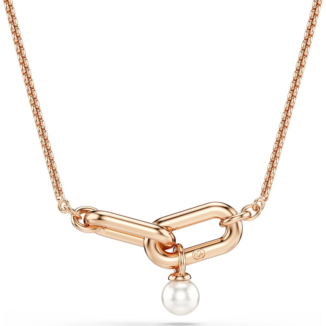 Swarovski Constella Halskette Kristallperle Rundschliff Weiss Roségold Legierungsschicht - 5728589