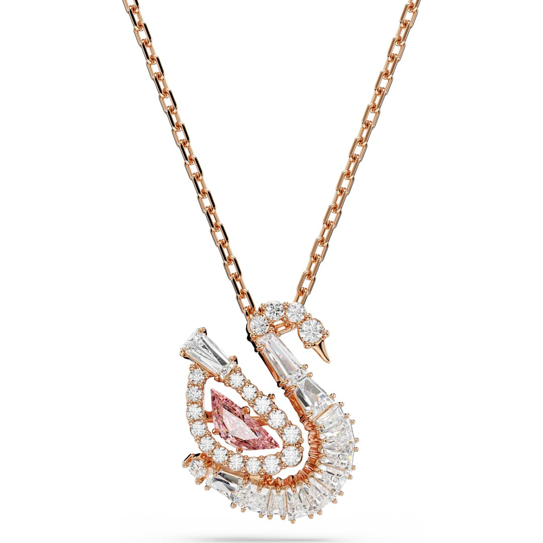 Swarovski Swan Halskette Verschiedene Schliffe Schwan Rosa - 5732414