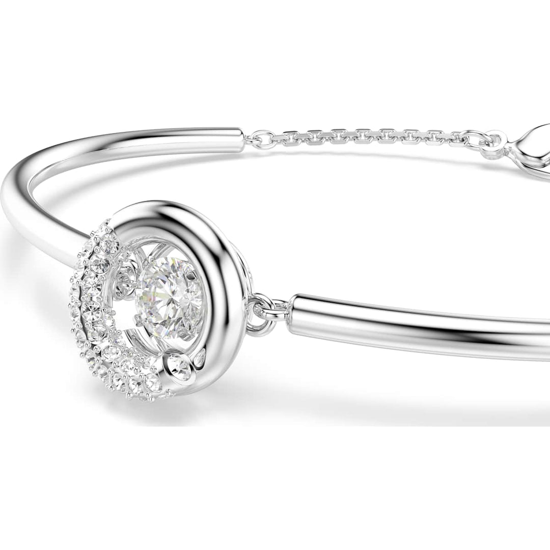 Swarovski Dextera Armreif Rundschliff Weiss Rhodiniert - 5733399