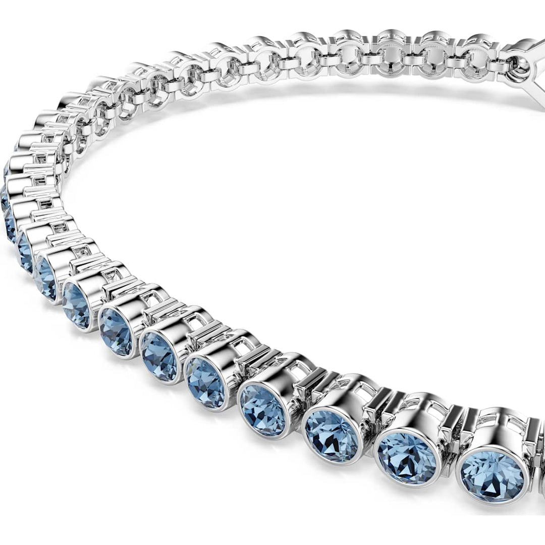 Swarovski Imber Emily Tennis Armband Rundschliff Blau Rhodiniert - 5734239