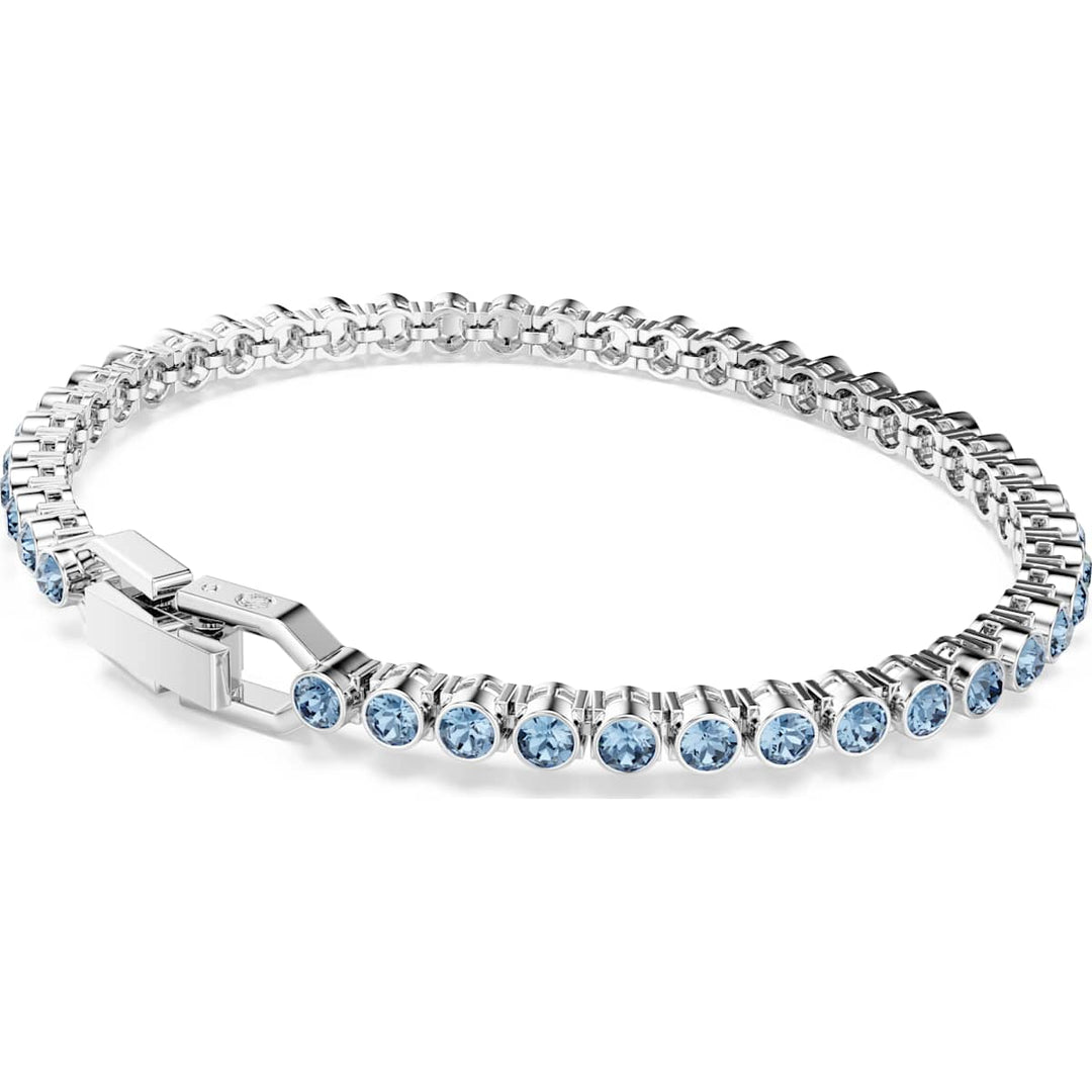 Swarovski Imber Emily Tennis Armband Rundschliff Blau Rhodiniert - 5734239