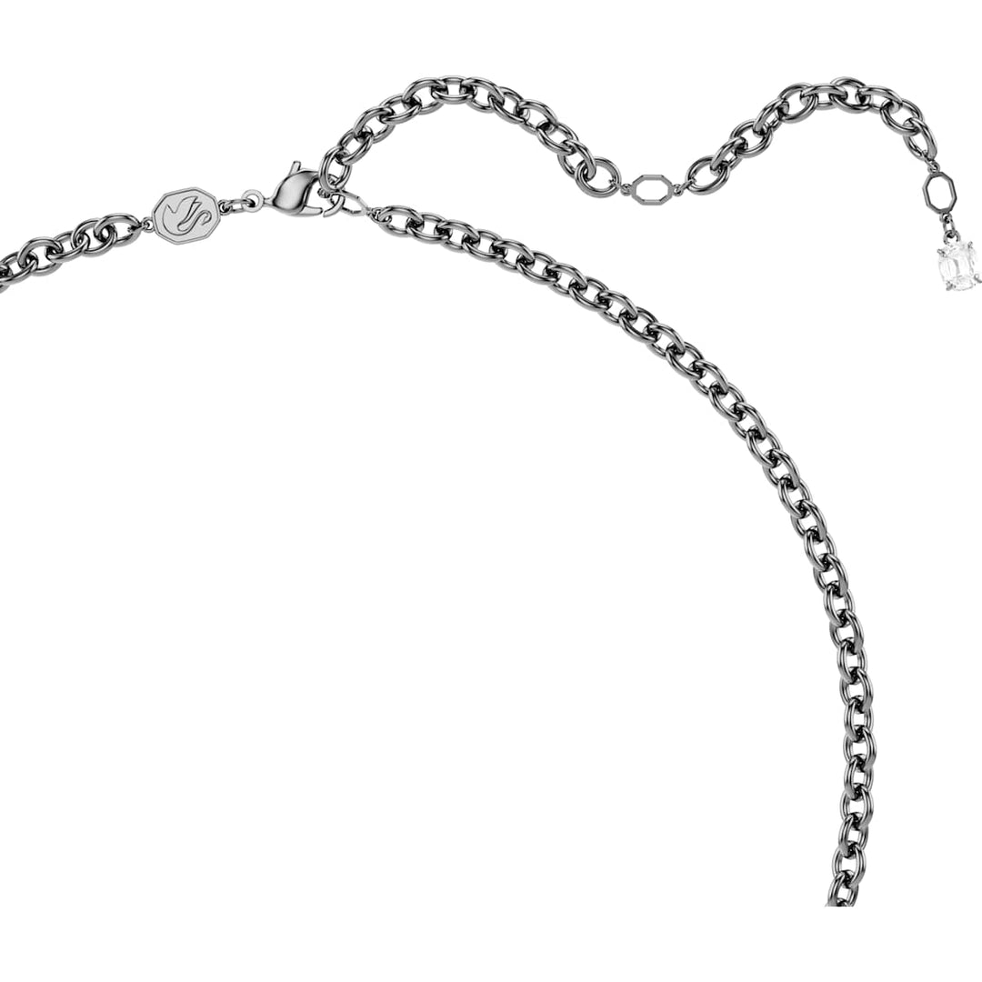 Swarovski Sublima Halskette Verschiedene Schliffe Weiss Rutheniert - 5735224