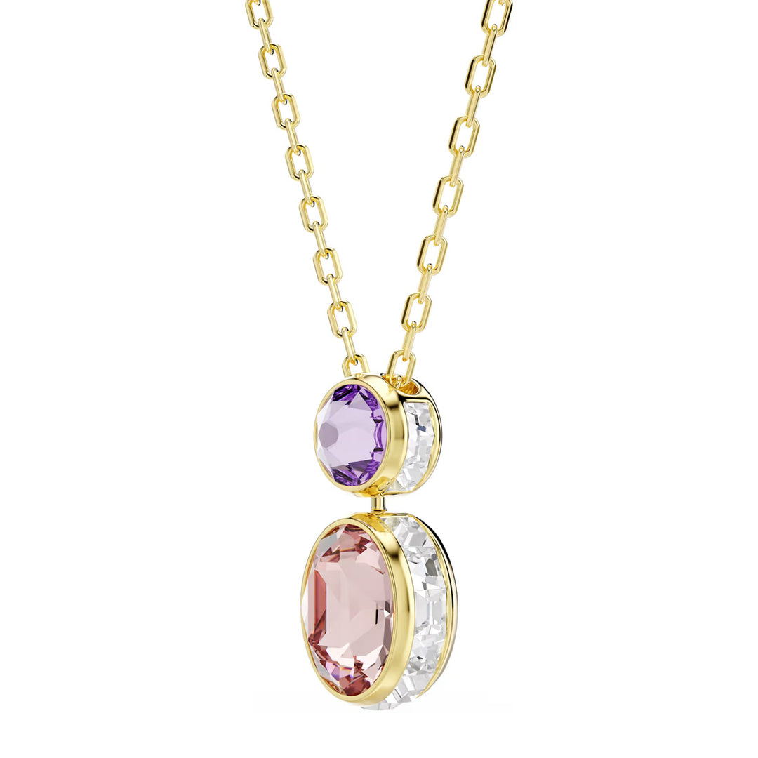 Swarovski Chroma Halskette Verschiedene Schliffe Mehrfarbig Goldlegierungsschicht - 5741586