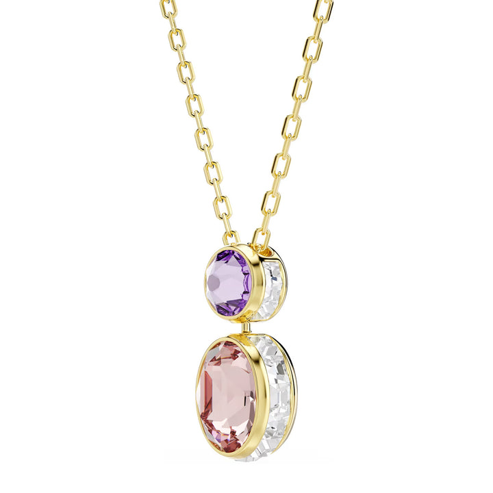 Swarovski Chroma Halskette Verschiedene Schliffe Mehrfarbig Goldlegierungsschicht - 5741586