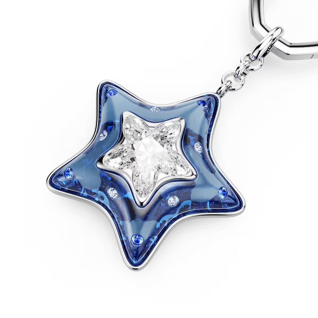Swarovski Handtaschen Charm Verschiedene Schliffe Stern Blau Rhodiniert - 5763030