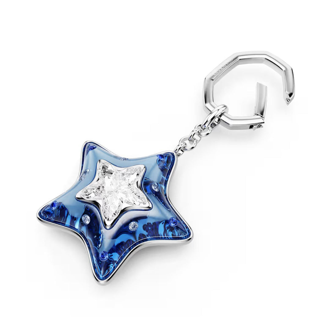 Swarovski Handtaschen Charm Verschiedene Schliffe Stern Blau Rhodiniert - 5763030