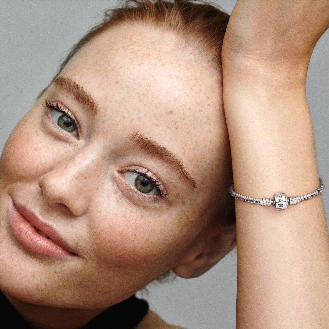 Pandora Verspieltes Zylinder Verschluss Schlangen Gliederarmband - 594593C00