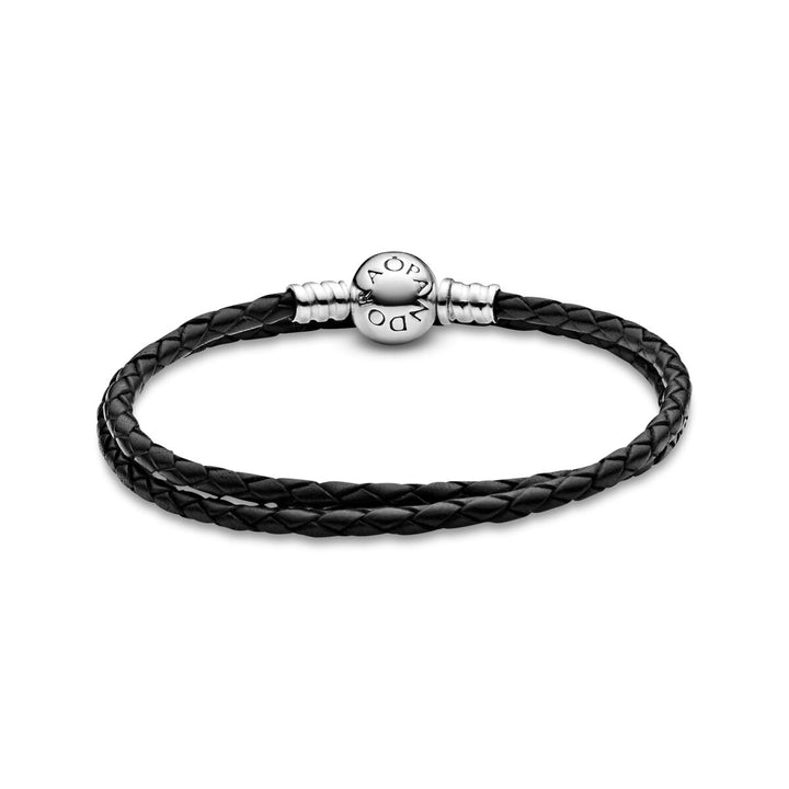 Pandora Schwarzes Zweifach Armband - 590745CBK