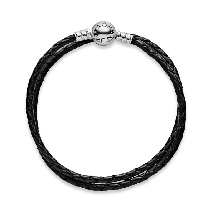 Pandora Schwarzes Zweifach Armband - 590745CBK