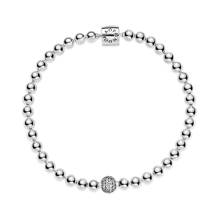 Pandora Kugel &amp; Pavé Armband - 598342CZ