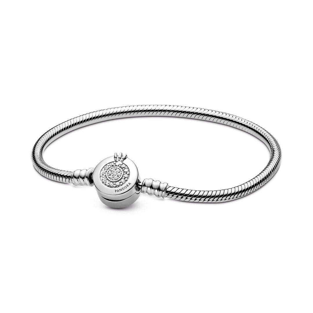 Pandora Snake Chain Crown Clasp Armband - 599046C01