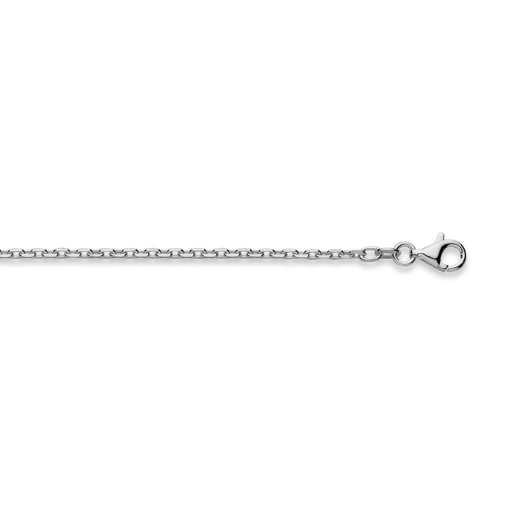 Palatinate Necklace 925 Silver Rhodium-Plated Anchor 45 cm