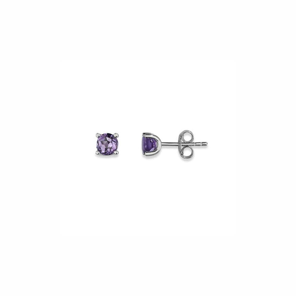 Luxoia Silver Classics Stud Earrings Amethyst - 6262.03667/0002