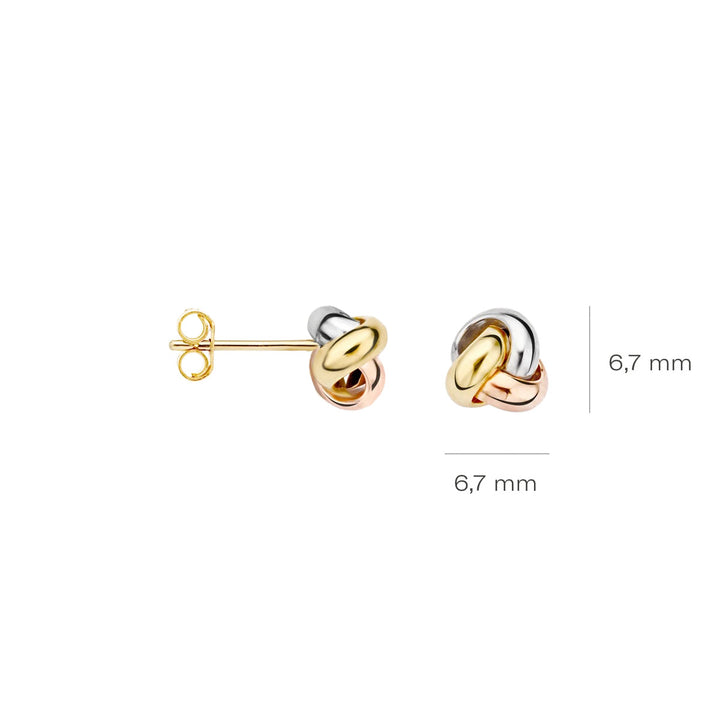 Blush Ohrstecker 14k Weissgold, Rosegold und Weissgold - 7157WYR