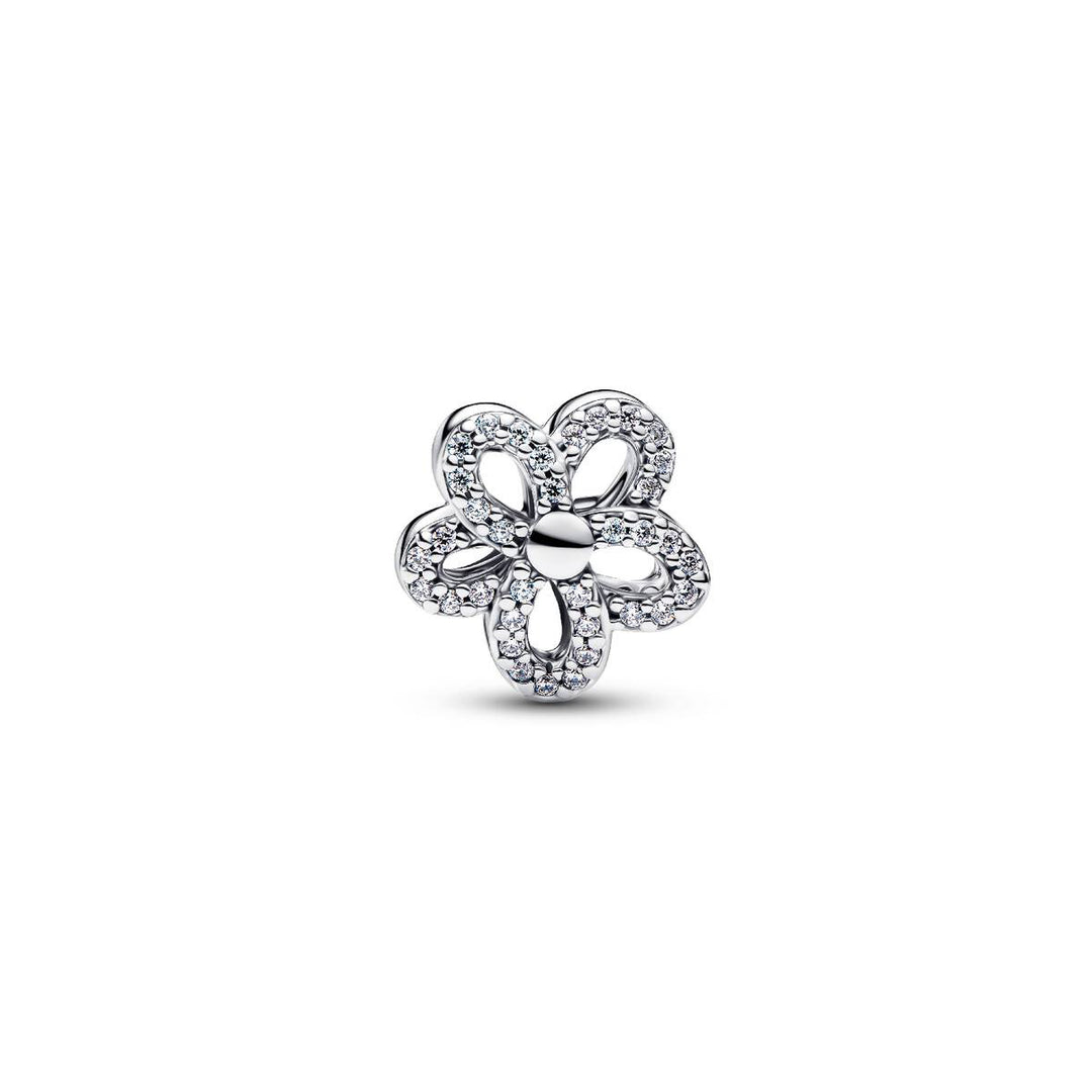 Pandora Pavé Blume Offen gearbeitetes Charm - 764480C01
