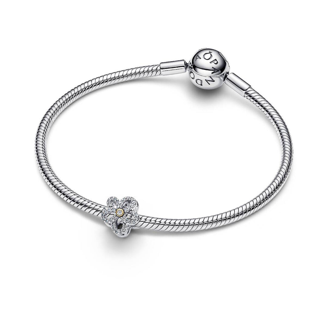 Pandora Pavé Blume Offen gearbeitetes Charm - 764480C01