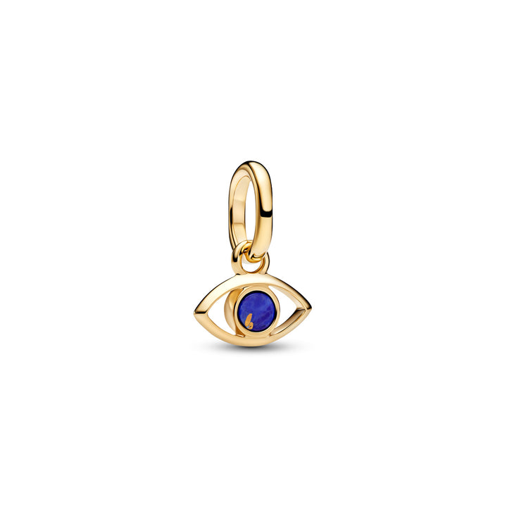 Pandora ME Mini Charm Pendant Œil Porte-Bonheur Bleu Doré - 764609C01
