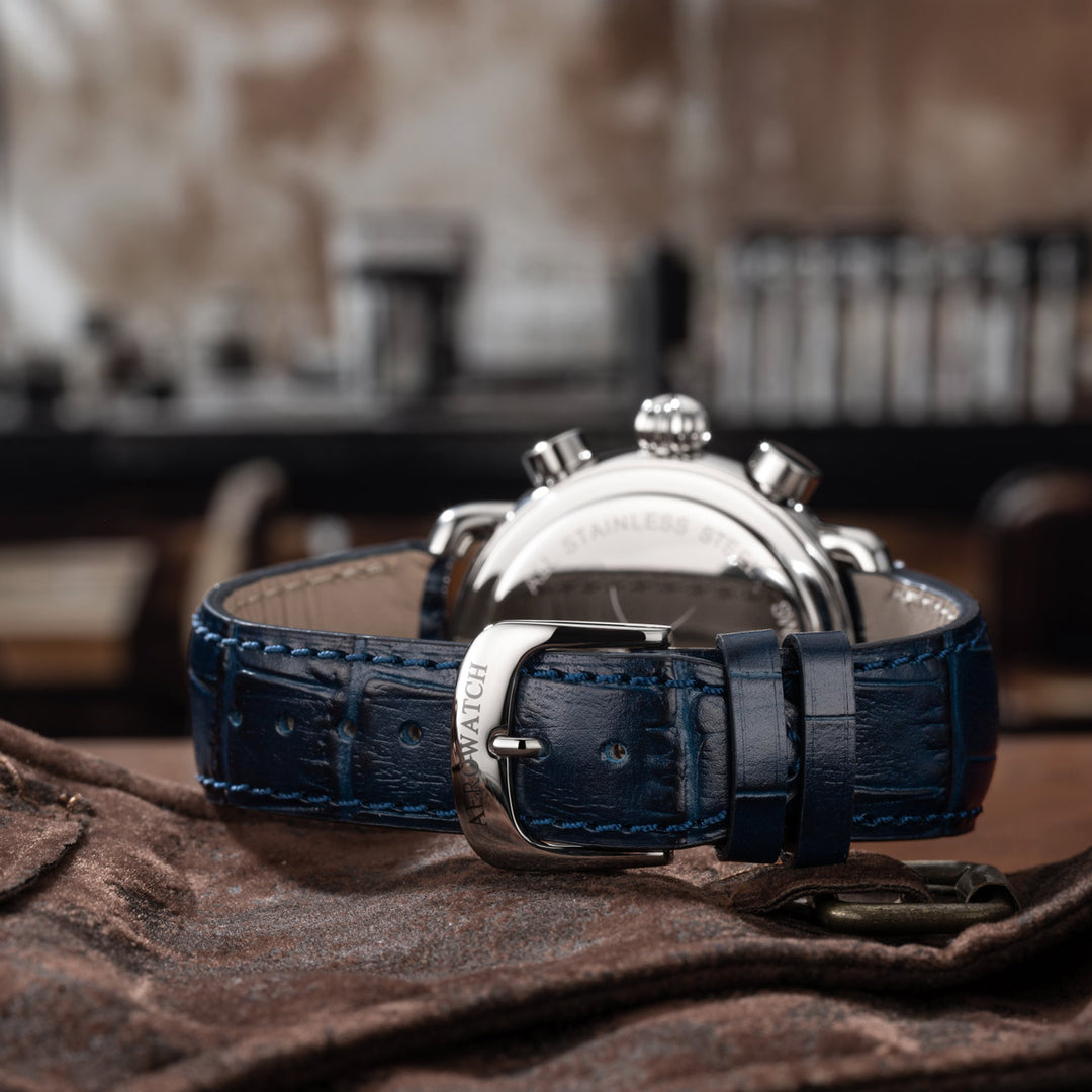 Aerowatch 1942 Moon Phase Chronograph Quartz - A 78100 AA03