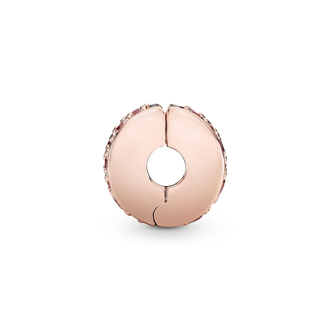 Pandora Rosafarbener Pavé Clip Charm - 781817PCZ