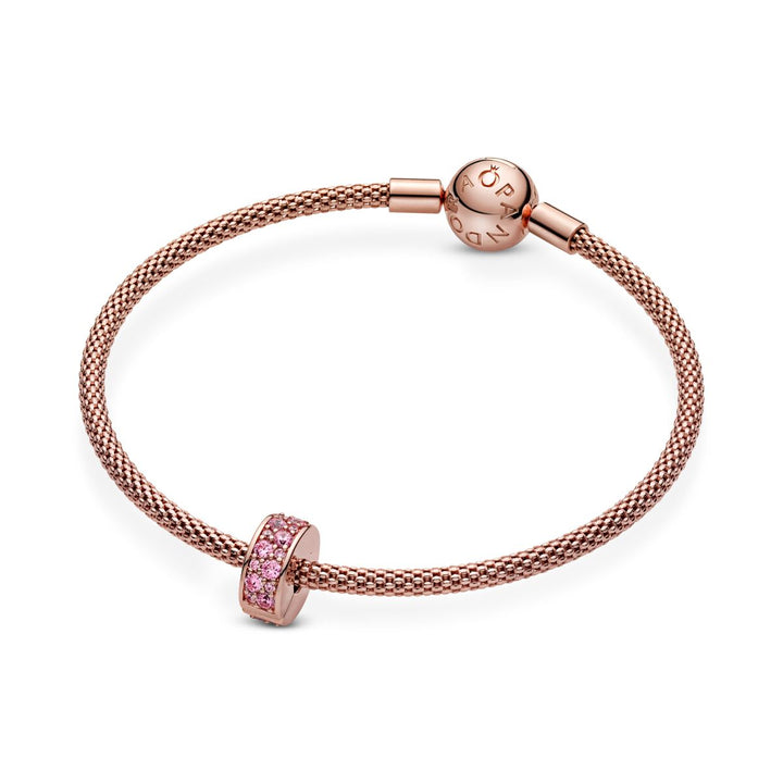 Pandora Rosafarbener Pavé Clip Charm - 781817PCZ