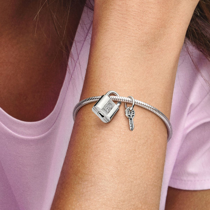 Pandora Vorhängeschloss &amp; Schlüssel Charm - 790088C01