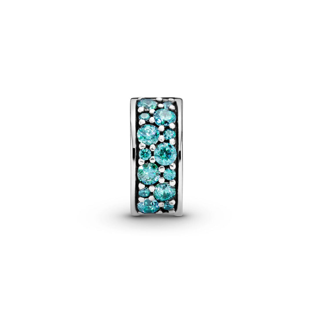 Pandora Petrolfarbener Pavé Clip Charm - 791817MCZ