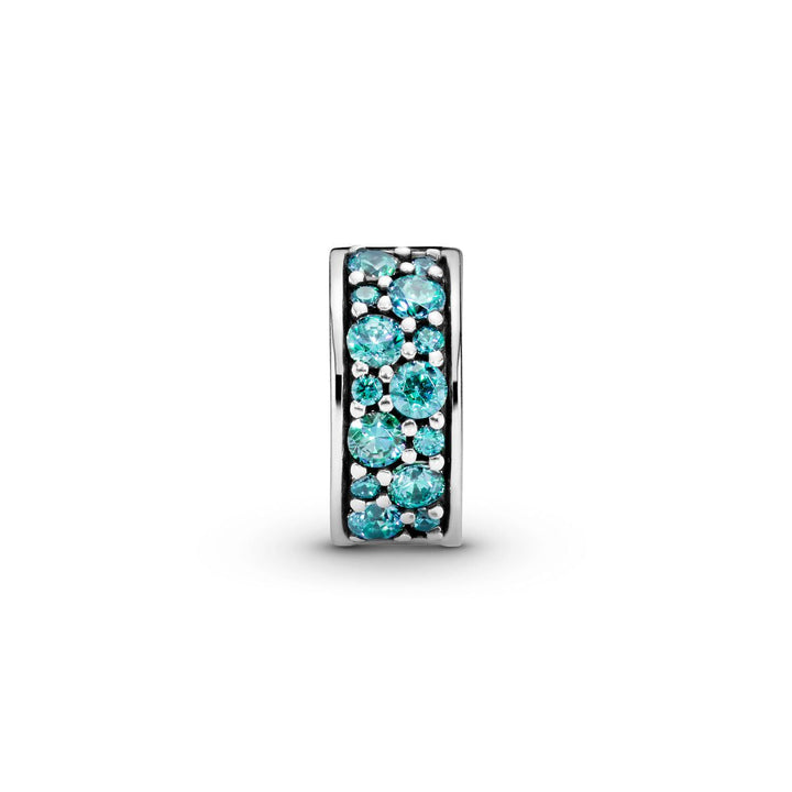 Pandora Petrolfarbener Pavé Clip Charm - 791817MCZ