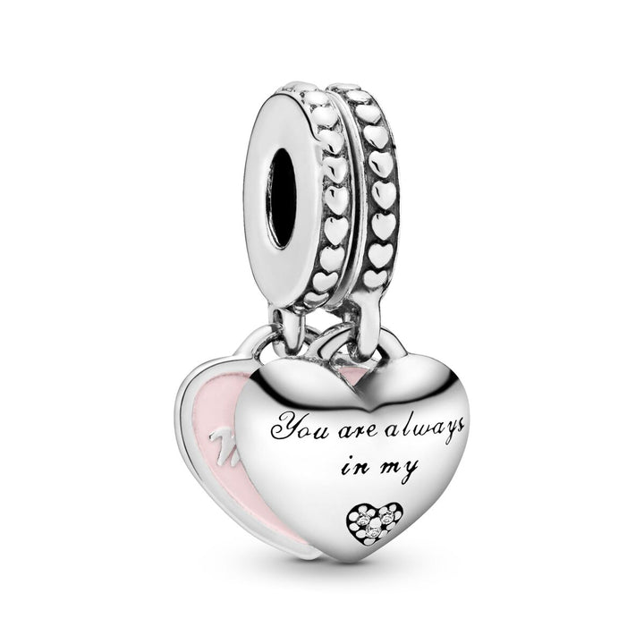 Pandora Mutter &amp; Tochter Herzen Charm - 792072EN40
