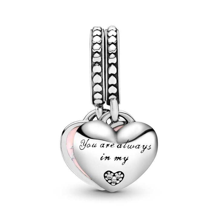 Pandora Mutter &amp; Tochter Herzen Charm - 792072EN40