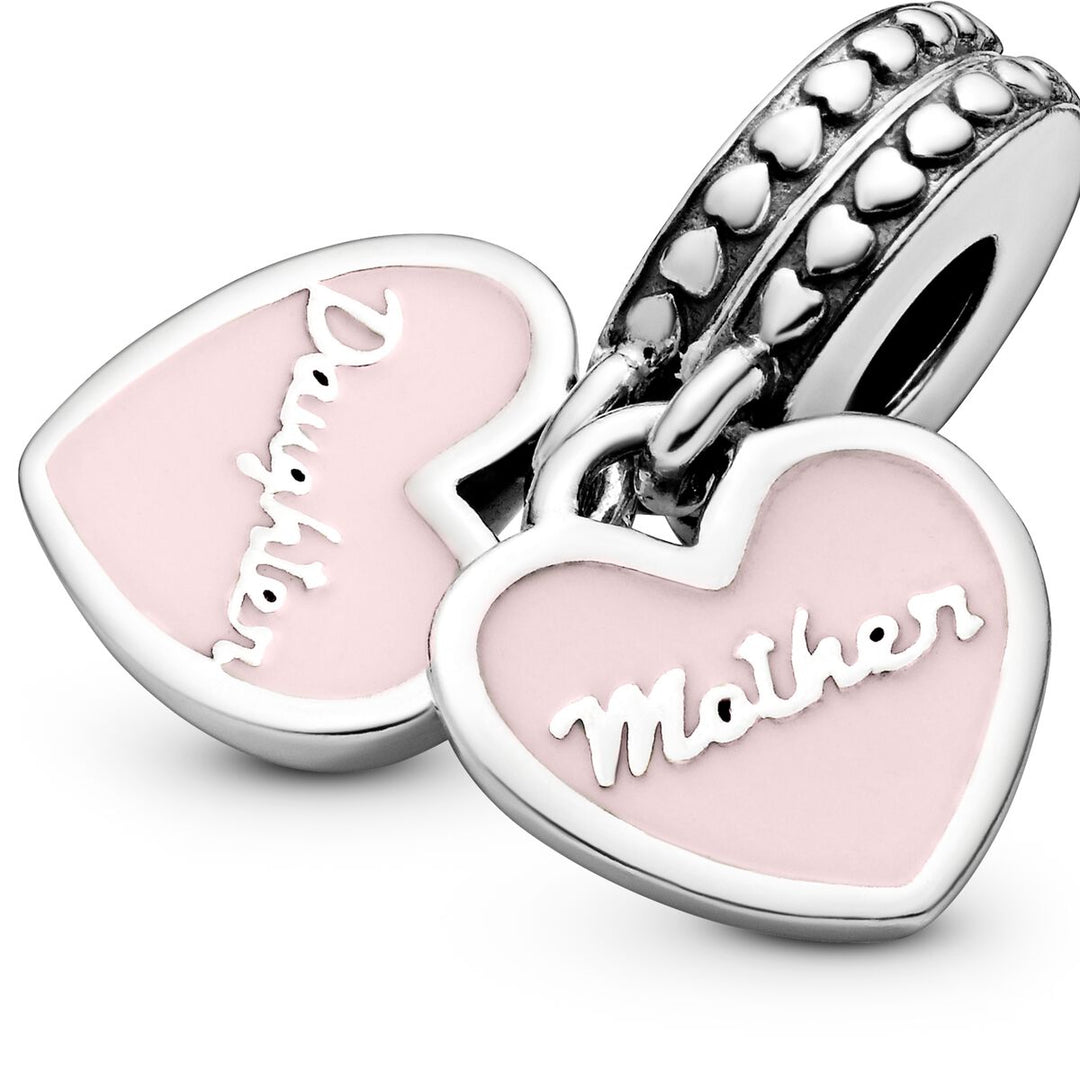 Pandora Mutter &amp; Tochter Herzen Charm - 792072EN40