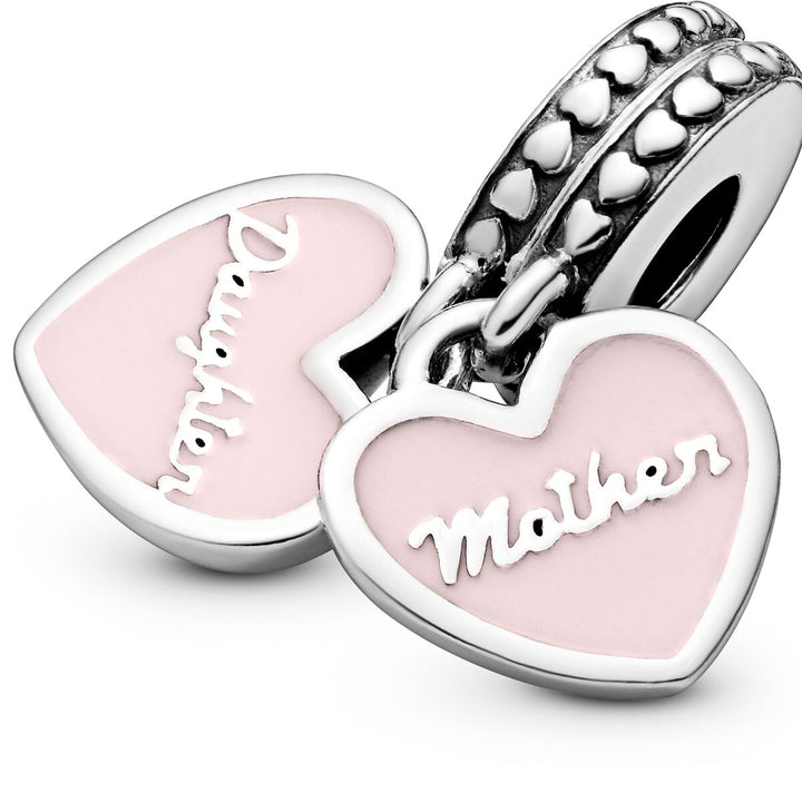 Pandora Mutter &amp; Tochter Herzen Charm - 792072EN40