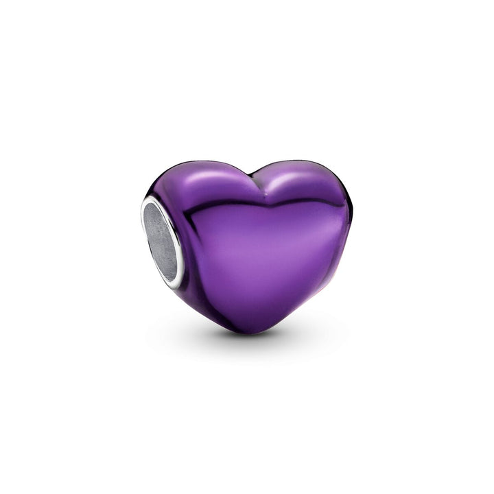 Pandora Violet Metallic Heart Charm - 793337C01