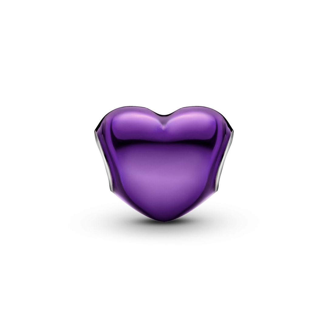 Pandora Violettes Metallic Herz Charm - 793337C01