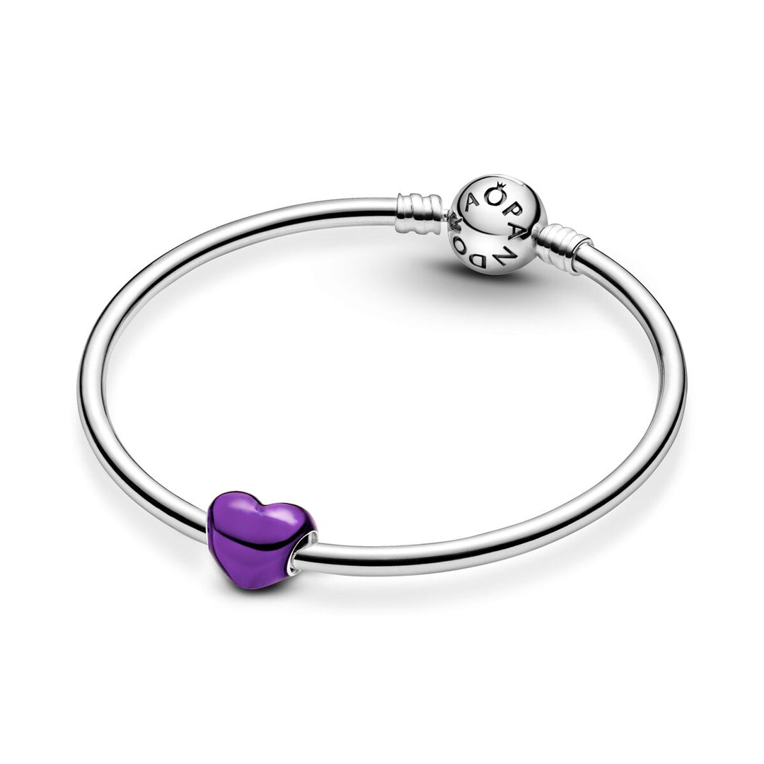 Pandora Violettes Metallic Herz Charm - 793337C01