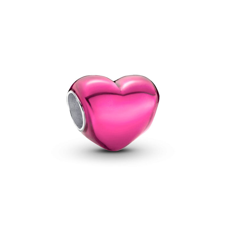 Pandora Rosafarbenes Metallic Herz Charm - 793337C03