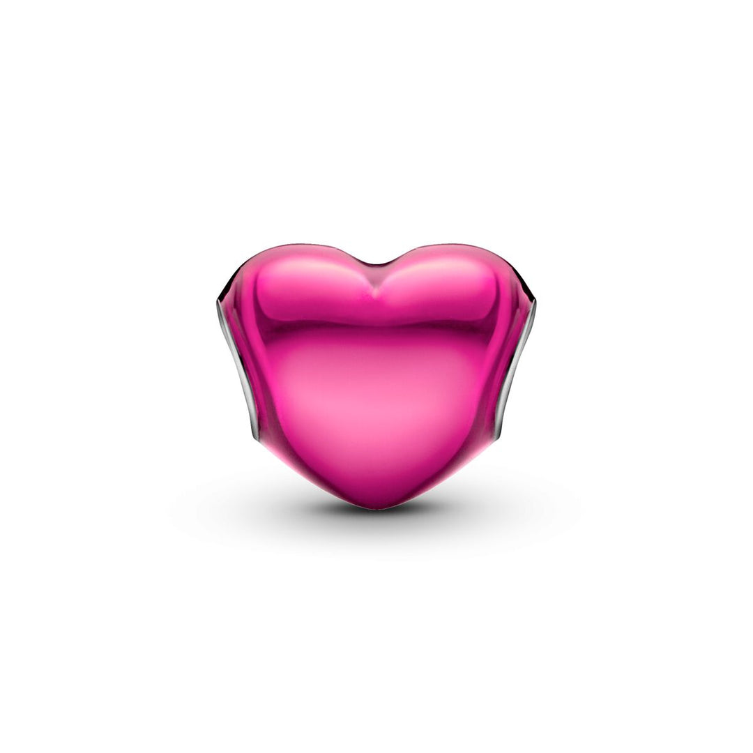 Pandora Rosafarbenes Metallic Herz Charm - 793337C03